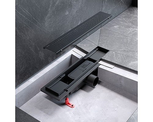 Душевой лоток AM.PM PrimeFlow 40 W02SC-P11-040-01BM с Черной матовой решеткой Cut Gradient