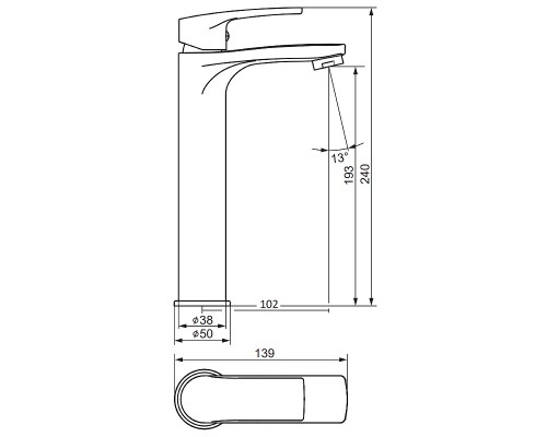 Смеситель для раковины Damixa Eclipse 2.0 480250000 Хром