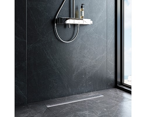 Душевой лоток AM.PM PrimeFlow 70 W02SC-P11-070-01SB с решеткой Хром матовый Cut Gradient