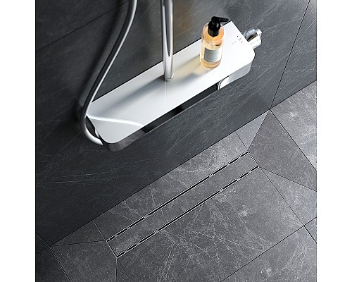 Душевой лоток AM.PM PrimeFlow 60 W02SC-U11-060-04SB с решеткой Хром матовый / под плитку Tile