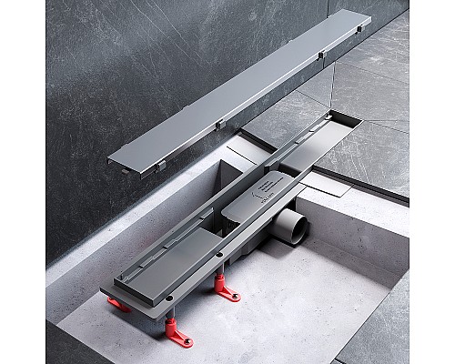 Душевой лоток AM.PM PrimeFlow 60 W02SC-U11-060-04SB с решеткой Хром матовый / под плитку Tile