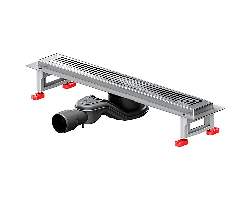 Душевой лоток AM.PM MasterFlow 50 W01SC-P11-050-01SB с решеткой Хром матовый Cut Gradient