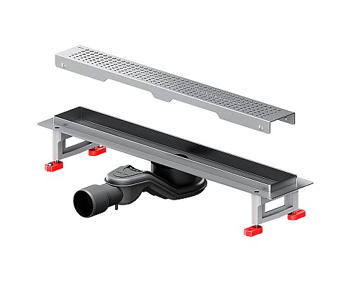 Душевой лоток AM.PM MasterFlow 50 W01SC-P11-050-01SB с решеткой Хром матовый Cut Gradient