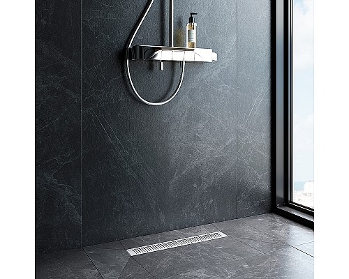 Душевой лоток AM.PM MasterFlow 50 W01SC-P11-050-01SB с решеткой Хром матовый Cut Gradient