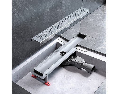 Душевой лоток AM.PM MasterFlow 50 W01SC-P11-050-01SB с решеткой Хром матовый Cut Gradient