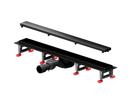 Душевой лоток AM.PM MasterFlow 70 W01SC-U11-070-04BM с Черной матовой решеткой / под плитку Tile