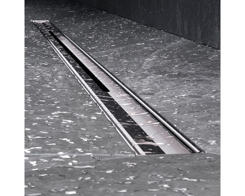 Душевой лоток AM.PM MasterFlow 100 W01SC-S11-100-05SB с решеткой Хром матовый Slim line