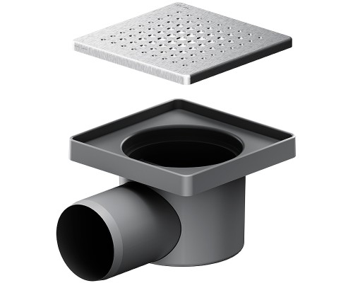 Душевой трап AM.PM PrimeFlow 10 W02BD-P11-010-01SB с решеткой Хром матовый Cut Gradient