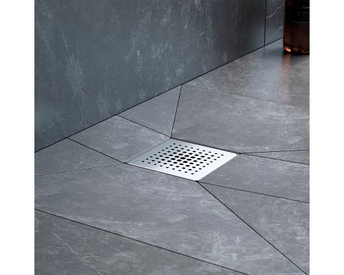 Душевой трап AM.PM PrimeFlow 10 W02BD-P11-010-01SB с решеткой Хром матовый Cut Gradient