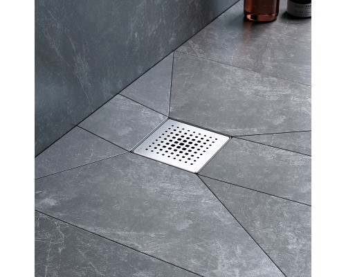 Душевой трап AM.PM PrimeFlow 10 W02BD-P11-010-01SB с решеткой Хром матовый Cut Gradient