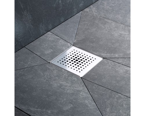 Душевой трап AM.PM PrimeFlow 10 W02BD-P11-010-01SB с решеткой Хром матовый Cut Gradient