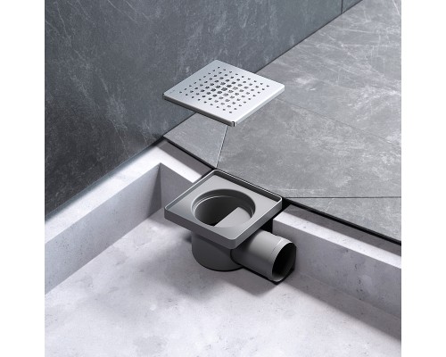 Душевой трап AM.PM PrimeFlow 10 W02BD-P11-010-01SB с решеткой Хром матовый Cut Gradient