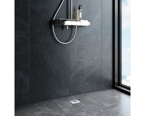 Душевой трап AM.PM PrimeFlow 10 W02BD-P11-010-01SB с решеткой Хром матовый Cut Gradient