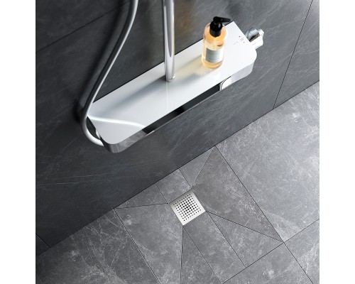 Душевой трап AM.PM PrimeFlow 10 W02BD-P11-010-01SB с решеткой Хром матовый Cut Gradient