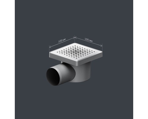 Душевой трап AM.PM PrimeFlow 10 W02BD-P11-010-01SB с решеткой Хром матовый Cut Gradient