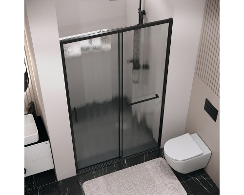 Душевая дверь Grossman Style 110 100.K33.05.110.21.02 профиль Черный матовый стекло шиншилла