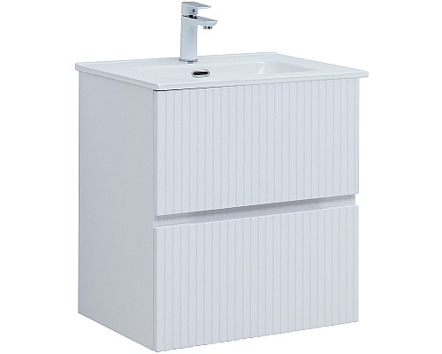 Тумба под раковину Aquanet Джейн 60 313284 подвесная Белая матовая