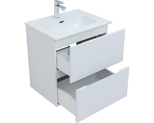 Тумба под раковину Aquanet Джейн 60 313284 подвесная Белая матовая