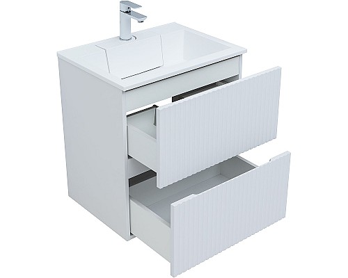 Тумба под раковину Aquanet Джейн 60 313284 подвесная Белая матовая