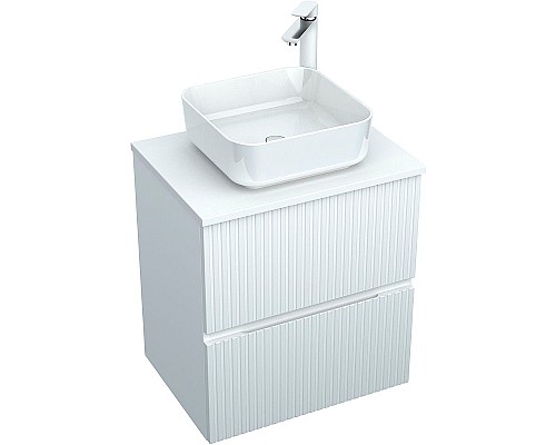Тумба под раковину Aquanet Джейн 60 313284 подвесная Белая матовая