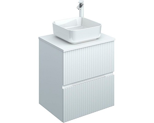 Тумба под раковину Aquanet Джейн 60 313284 подвесная Белая матовая