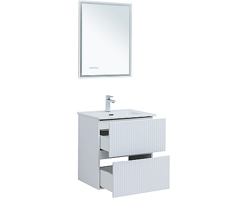 Тумба под раковину Aquanet Джейн 60 313284 подвесная Белая матовая