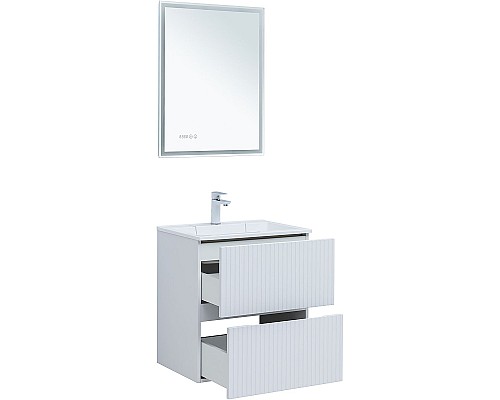 Тумба под раковину Aquanet Джейн 60 313284 подвесная Белая матовая