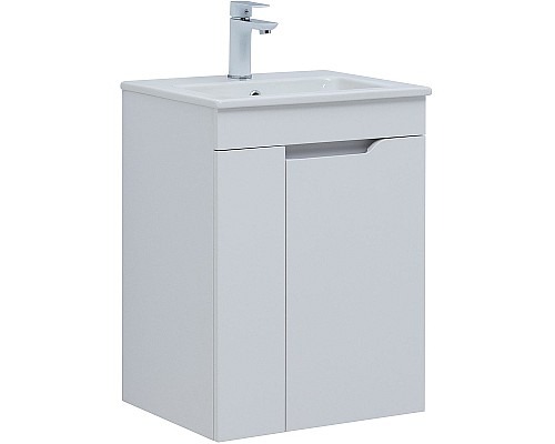 Тумба под раковину Aquanet Практика 50 330451 подвесная Белая матовая