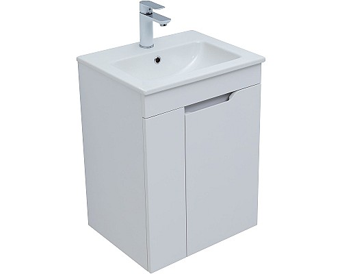 Тумба под раковину Aquanet Практика 50 330451 подвесная Белая матовая