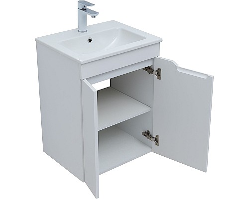 Тумба под раковину Aquanet Практика 50 330451 подвесная Белая матовая