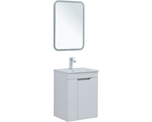 Тумба под раковину Aquanet Практика 50 330451 подвесная Белая матовая