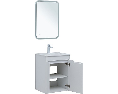 Тумба под раковину Aquanet Практика 50 330451 подвесная Белая матовая