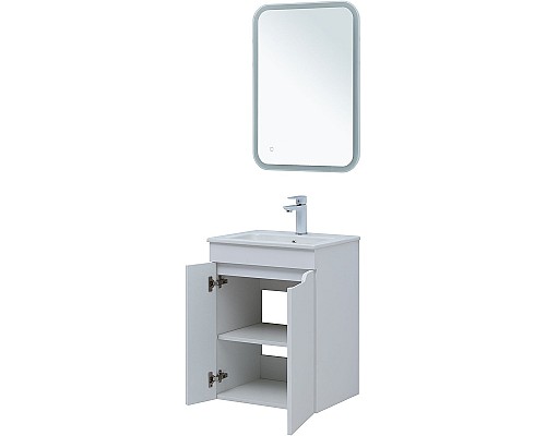 Тумба под раковину Aquanet Практика 50 330451 подвесная Белая матовая