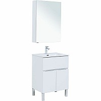 Комплект мебели для ванной Aquanet Алвита New 60 274529 Белый матовый