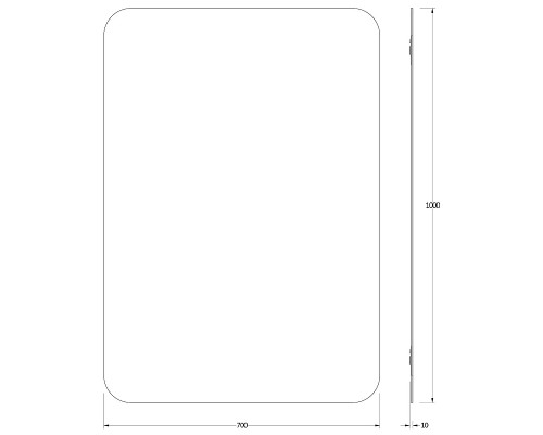 Зеркало Evoform Primary 100х70 BY 0130 со шлифованной кромкой