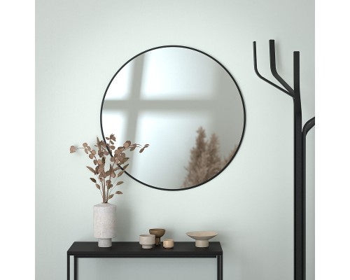 Зеркало Evoform Colora d90 BY 0455 с окантовкой - Черный цвет