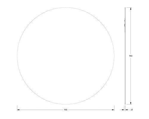 Зеркало Evoform Colora d90 BY 0455 с окантовкой - Черный цвет