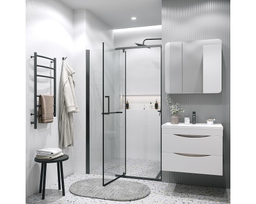 Душевая дверь Grossman Pragma 100 100.K33.03.100.21.00 профиль Черный матовый стекло прозрачное