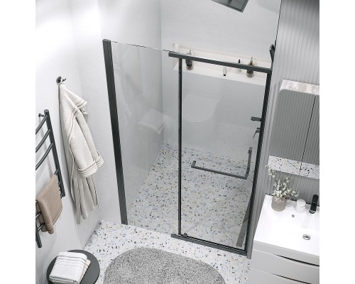 Душевая дверь Grossman Pragma 100 100.K33.03.100.21.00 профиль Черный матовый стекло прозрачное