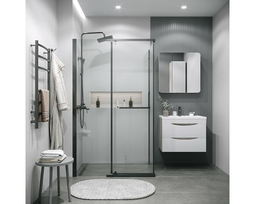Душевой уголок Grossman Pragma 100х80 120.K33.03.1080.42.00 профиль Графит сатин стекло прозрачное