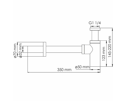 Сифон для раковины WasserKRAFT Asphe A334 Розовое золото