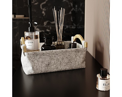 Корзина для аксессуаров WasserKRAFT Aula WB-110-M Серая