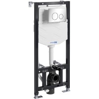 Инсталляция WasserKRAFT Aller для унитаза с клавишей смыва Хром