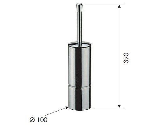Ершик для унитаза Remer RB465XV Сталь