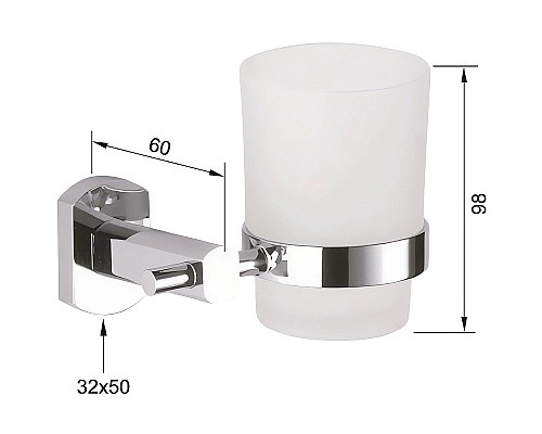Держатель для зубных щеток Remer Forma FR15CR Хром