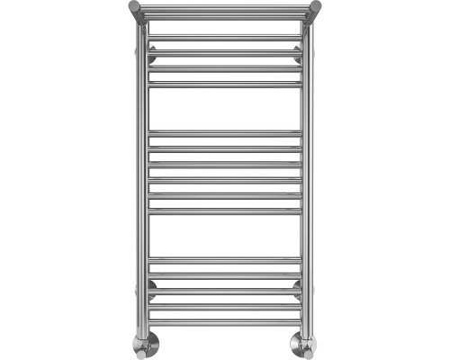 Водяной полотенцесушитель Terminus Аврора П16 400x800 4670078529411 с полкой Хром, нижнее подключение, G 1/2" ВР, с угловым соединением