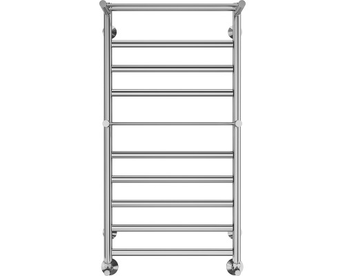 Водяной полотенцесушитель Terminus Хендрикс П10 500х1000 4670078529824 с полкой Хром, нижнее подключение, G 1/2" ВР, с угловым соединением