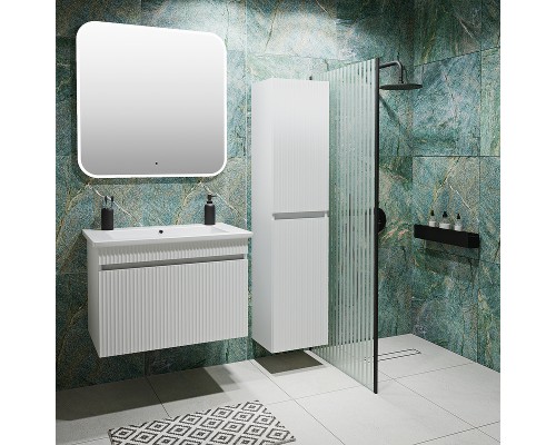 Шкаф пенал Runo Модена 35 00-00003974 подвесной Белый