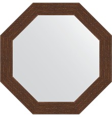 Зеркало Evoform Octagon 63х63 в багетной раме - Мозаика античная медь 70 мм