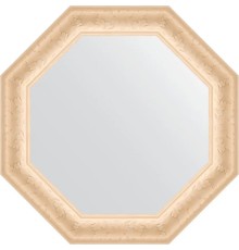 Зеркало Evoform Octagon 65х65 в багетной раме - Старый гипс 82 мм